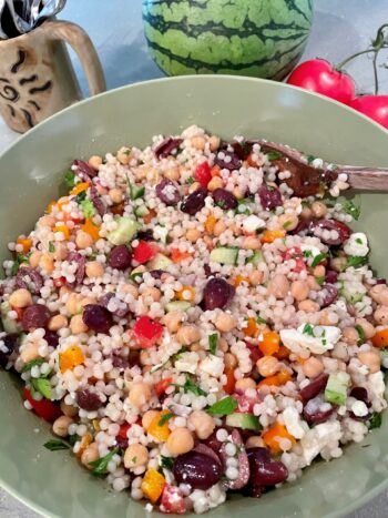 Israeli Couscous Mediterranean Salad - Travel To Savor - a travel and ...