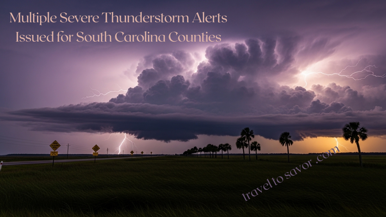Multiple Severe Thunderstorm Alerts Issued for South Carolina Counties